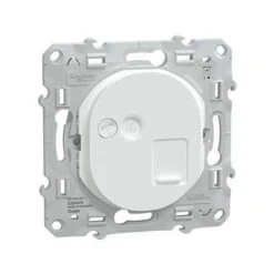 Schneider® Prise RJ45 Cat.6 STP Grade 3 Ovalis Blanc