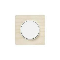 Schneider® Plaque 1 Poste Odace Touch - Bois Nordique