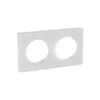 Schneider® Plaque 2 Postes Odace Touch - Translucide Blanc
