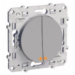 Schneider® Va Et Vient Lumineux + Va Et Vient Odace - Alu