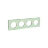 Schneider® Plaque 4 Postes Odace Touch - Translucide Vert