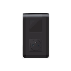 Legrand Inter Va Et Vient + Prise 2P+T Surface Vertical - Mosaic Noir