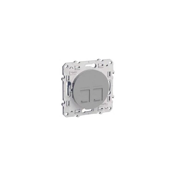 Schneider® Double Prise RJ45 Informatique Odace - Alu