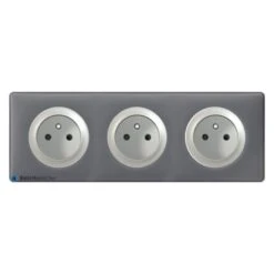 Legrand Triple Prise à Puits Céliane Titane - Plaque Schiste