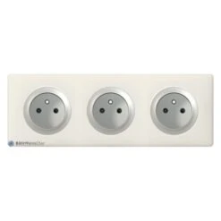 Legrand Triple Prise De Courant à Puits Céliane Titane - Plaque Craie